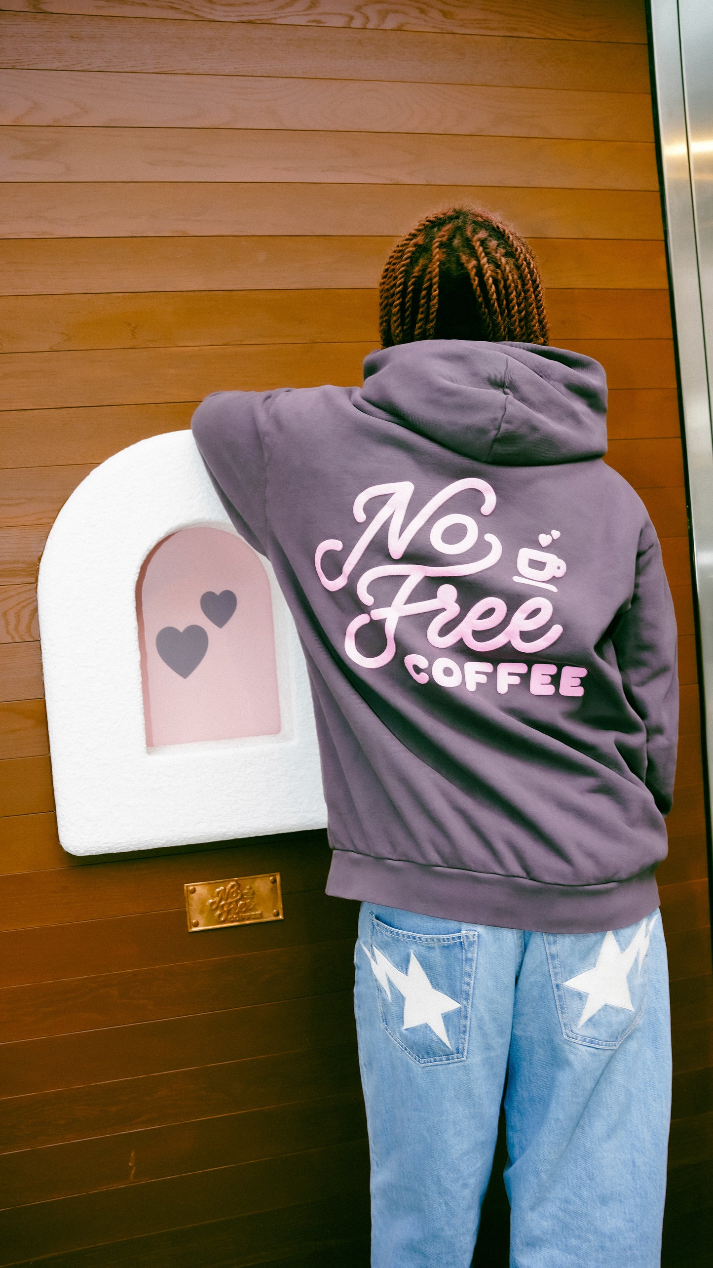 No Free Coffee Hoodie (Vintage Black)